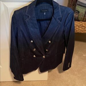 Talbots Women's Navy Double-Breasted Blazer